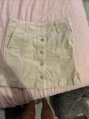 Forever 21 Beige Corduroy Skirt
